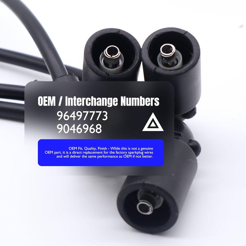 OXCANO 55400 Ignition Spark Plug Wires Set of 4 Compatible with Chevrolet Aveo 2004-2018, Aveo5 2006-2008, Daewoo Lanos 1999-2002, Pontiac Wave 2005-2008, Wave5 2005-2007, Suzuki Swift+ 2004-2007 - Image 5